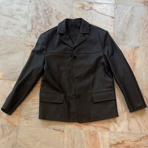 Prada Dark Brown leather blazer Jacket